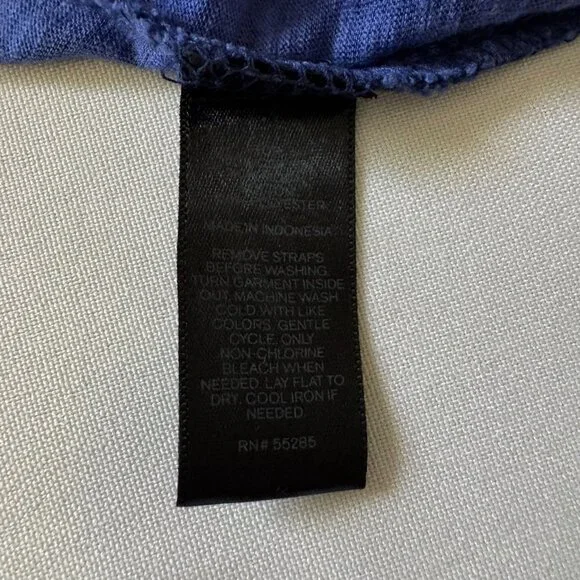 EXPRESS Royal Blue Tiedye Size Medium Strapless Dress Tube Top Sheer Bottom - Picture 14 of 14